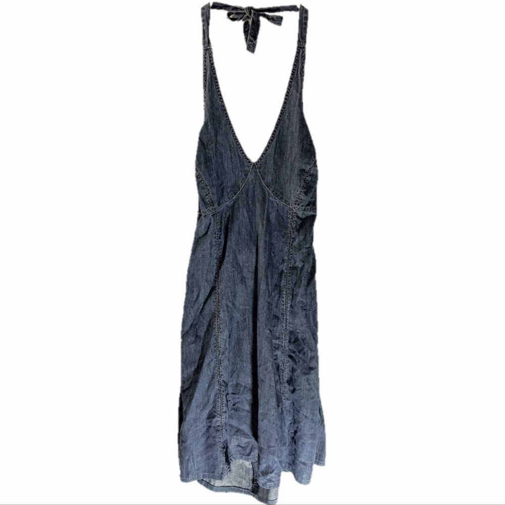 Axcess Liz Claiborne denim halter dress
